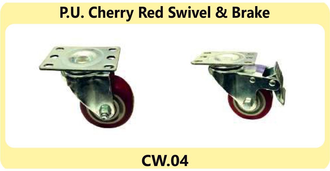  P U Cherry Red Swivel Brake manufacturers in Arwal 