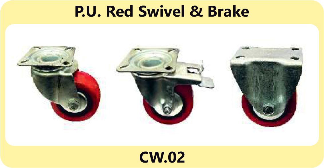  P U Red Swivel Brake manufacturers in West siang 